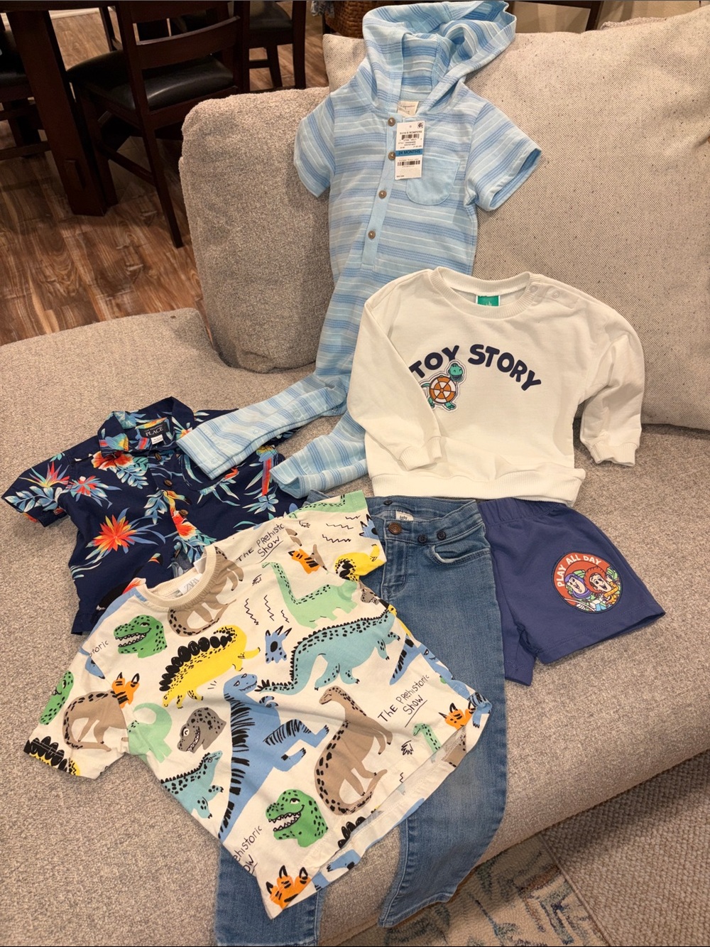 24M-3T Boys 6 Piece Disney/Zara Casual Separates Bundle